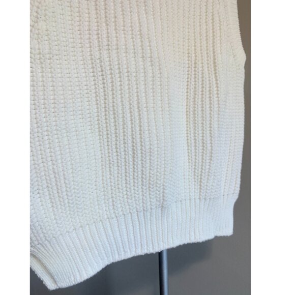 H&M Women Cut out Sweater Sleeveless Vest White Size Small:Good as New - Picture 6 of 7